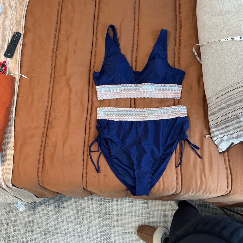 Navy Blue Women's Swim Set